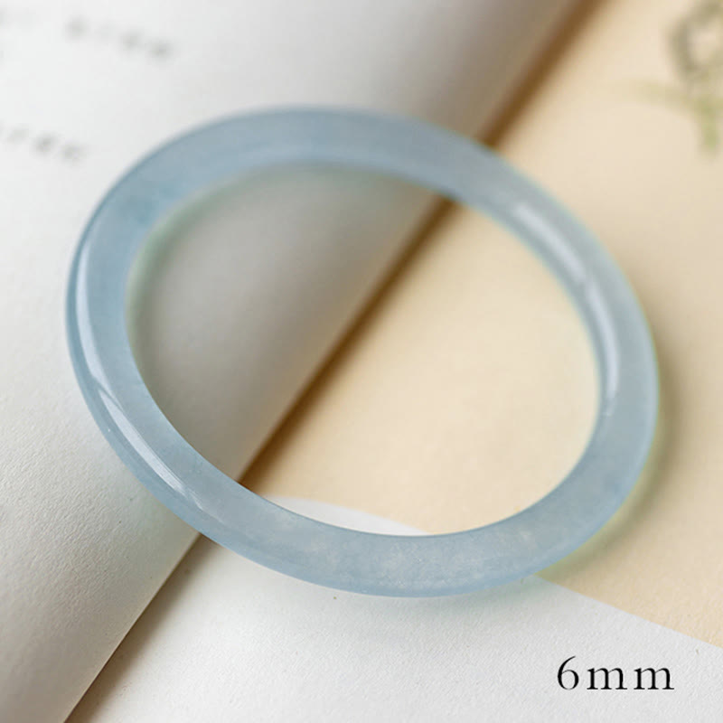 Natural Aquamarine Serenity Bangle Bracelet