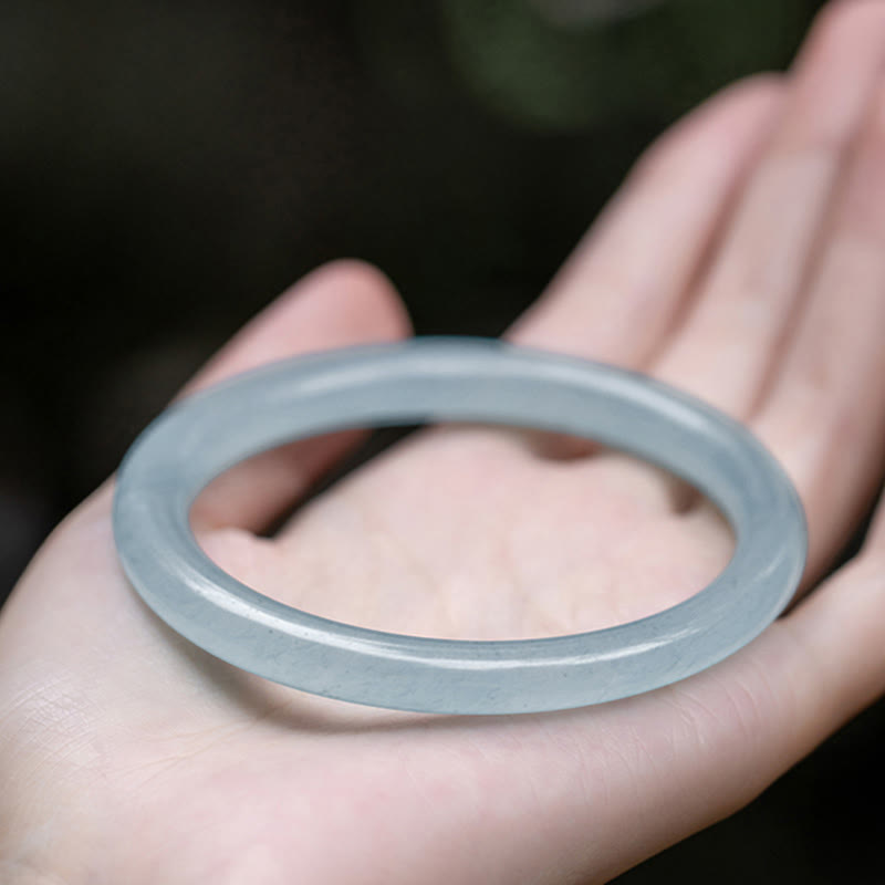 Natural Aquamarine Serenity Bangle Bracelet