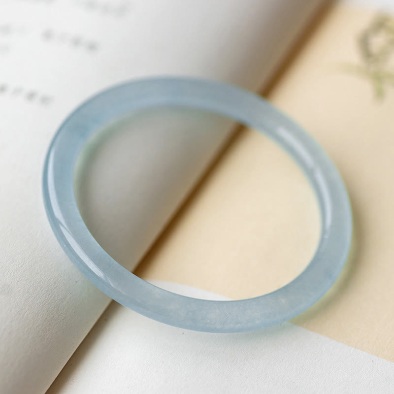 Natural Aquamarine Serenity Bangle Bracelet