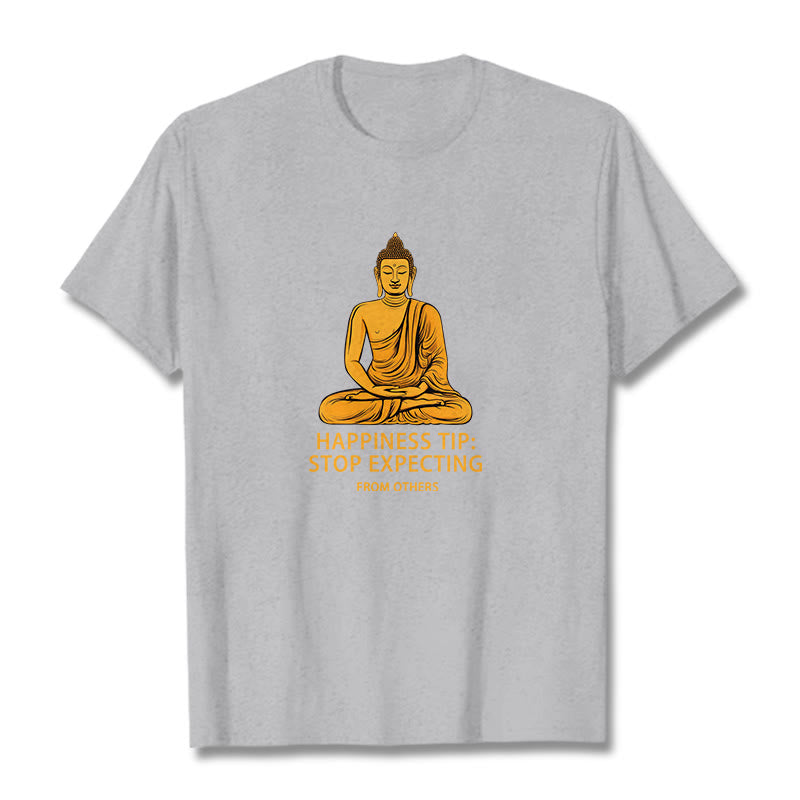Breathable Cotton Crew Neck Mindful Grounding Graphic T-Shirt
