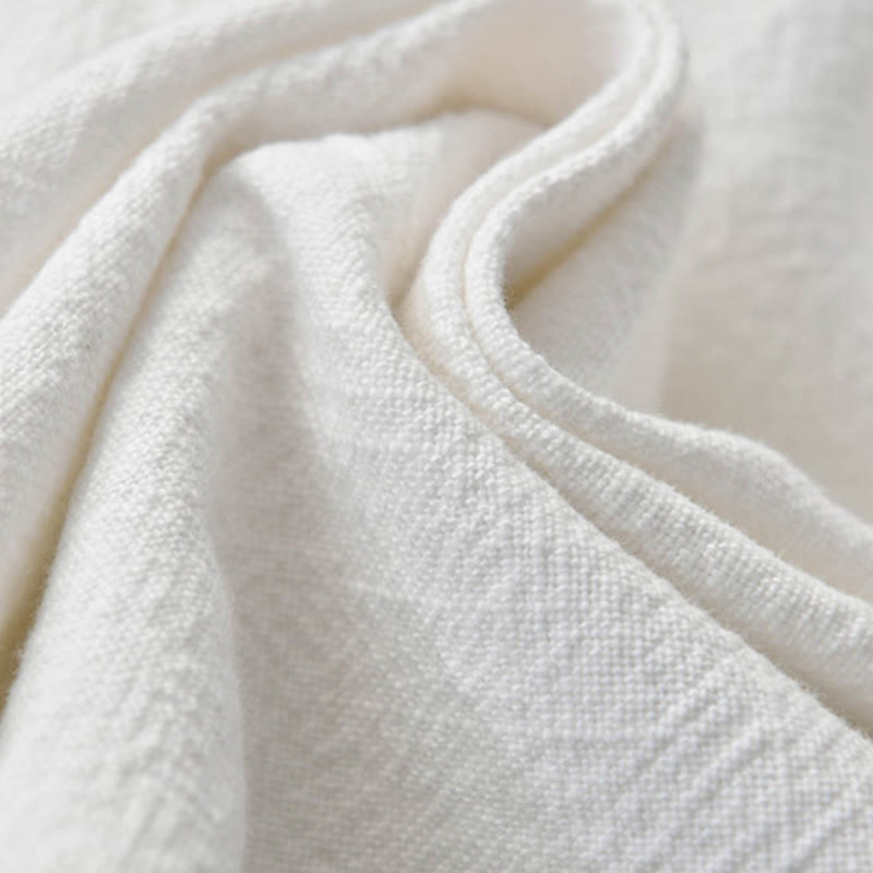 Ramie Linen Gathered-Ankle Meditation Harem Pants