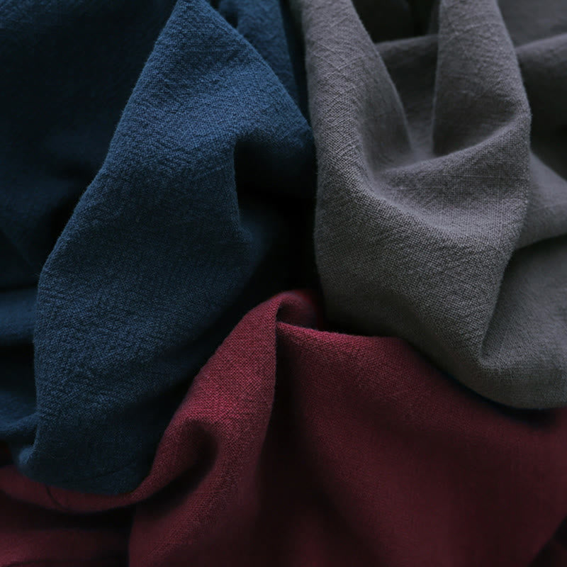 Ramie Linen Gathered-Ankle Meditation Harem Pants