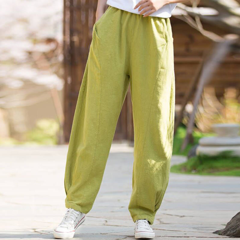 Ramie Cotton Linen Harem Mindful Movement Pants