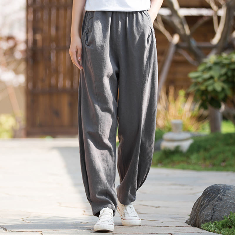 Ramie Cotton Linen Harem Mindful Movement Pants