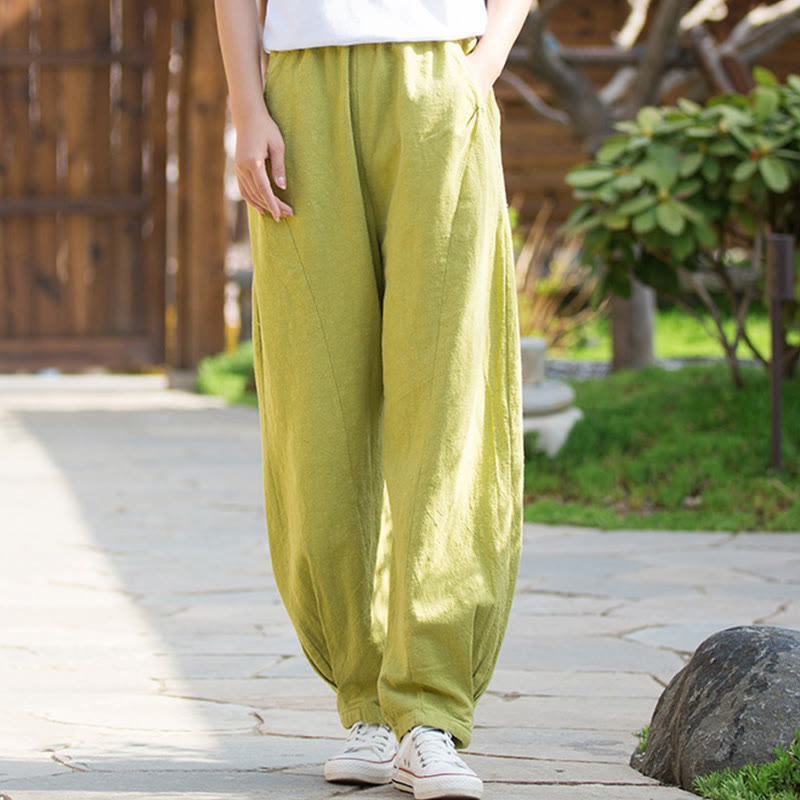 Ramie Cotton Linen Harem Mindful Movement Pants