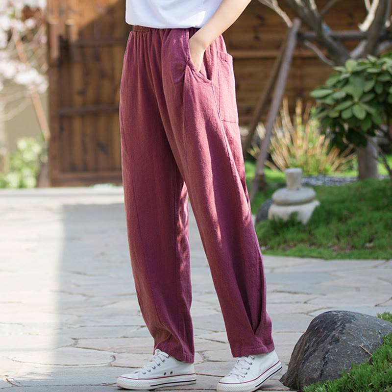 Ramie Cotton Linen Harem Mindful Movement Pants
