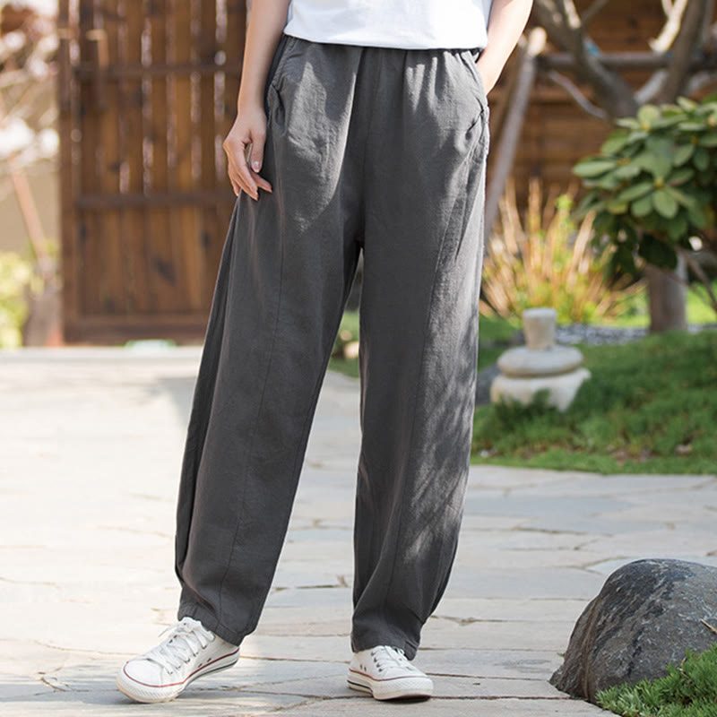 Ramie Cotton Linen Harem Mindful Movement Pants