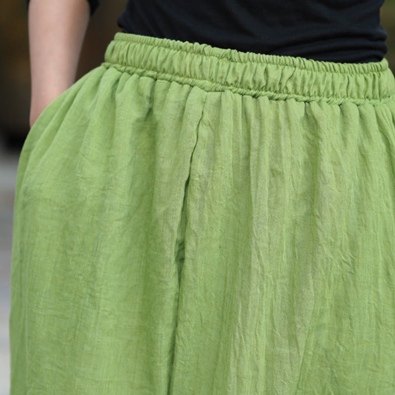 Casual Summer Women's Cotton Pants With Pockets