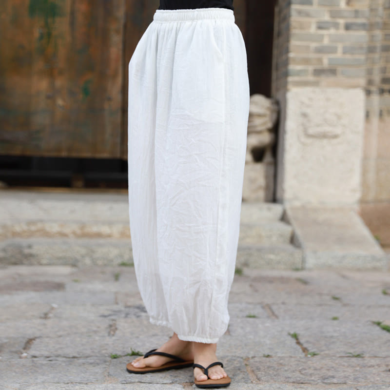 Casual Summer Women's Cotton Pants With Pockets