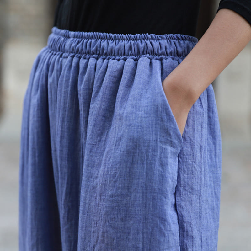 Casual Summer Women's Cotton Pants With Pockets