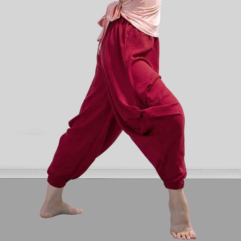 Breathable Modal 7-8 Harem Pants for Mindful Movement