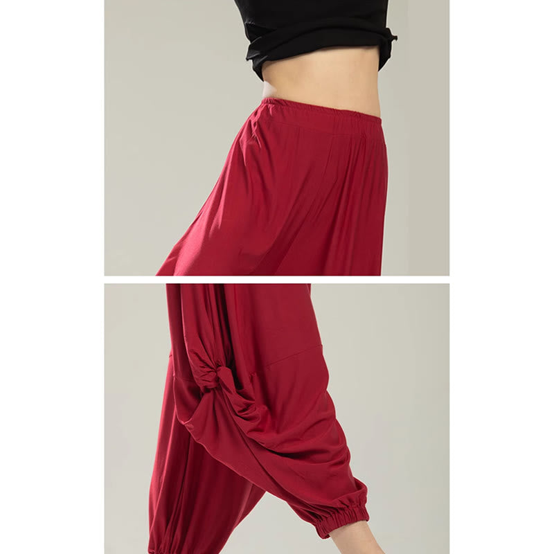 Breathable Modal 7-8 Harem Pants for Mindful Movement