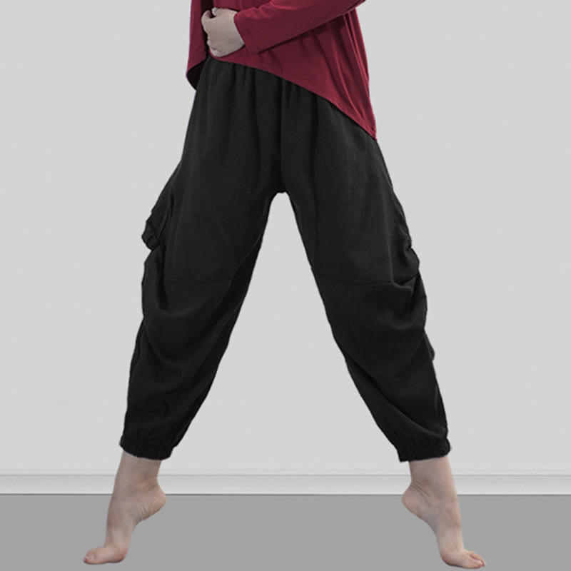 Breathable Modal 7-8 Harem Pants for Mindful Movement