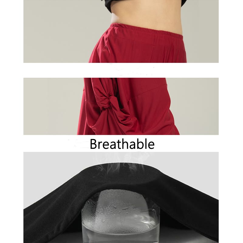 Breathable Modal 7-8 Harem Pants for Mindful Movement