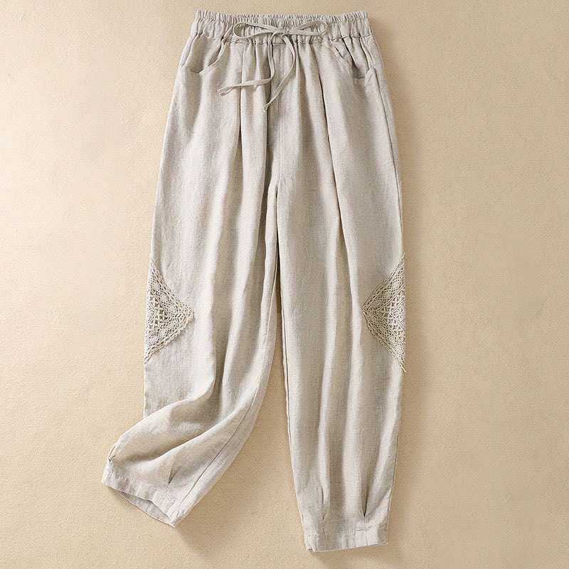 Breathable Cotton Cropped Meditation Harem Pants