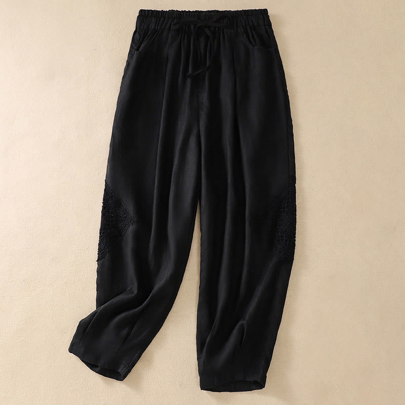 Breathable Cotton Cropped Meditation Harem Pants