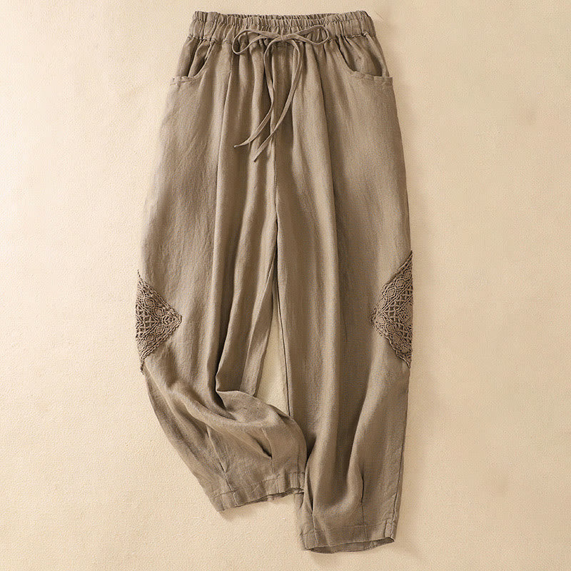Breathable Cotton Cropped Meditation Harem Pants