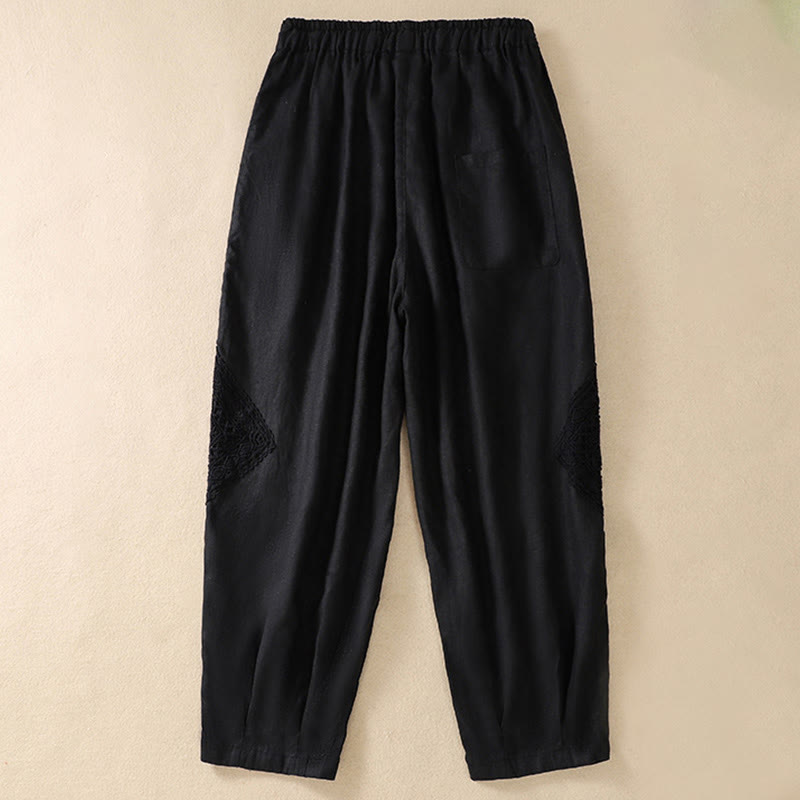 Breathable Cotton Cropped Meditation Harem Pants