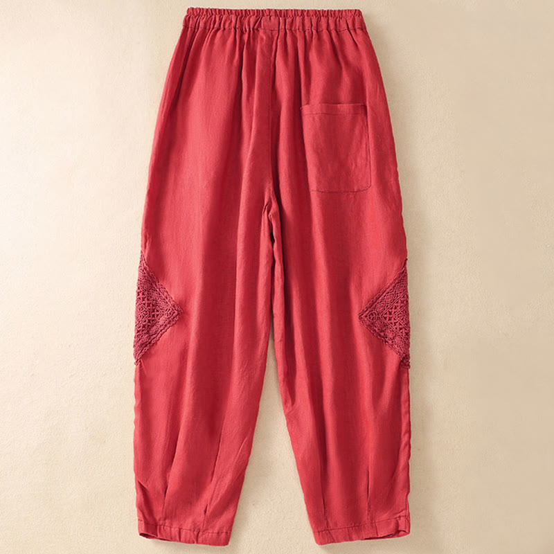 Breathable Cotton Cropped Meditation Harem Pants