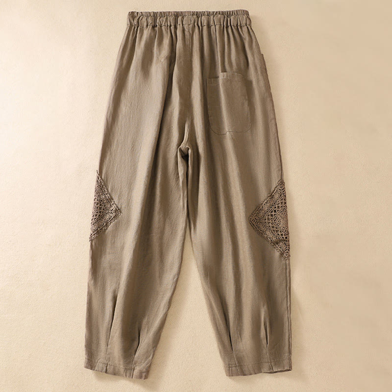Breathable Cotton Cropped Meditation Harem Pants