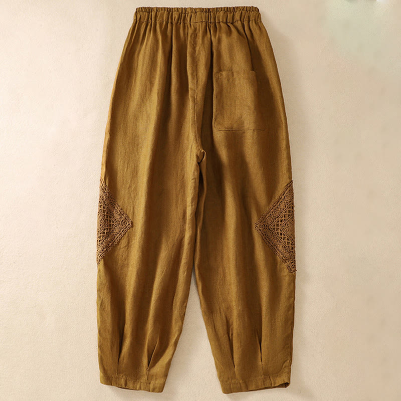Breathable Cotton Cropped Meditation Harem Pants