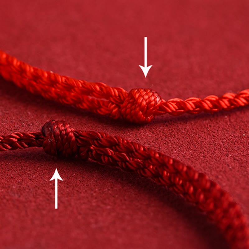 999 Gold Chinese Lock Charm Fu Character Protection Handmade Rope Bracelet
