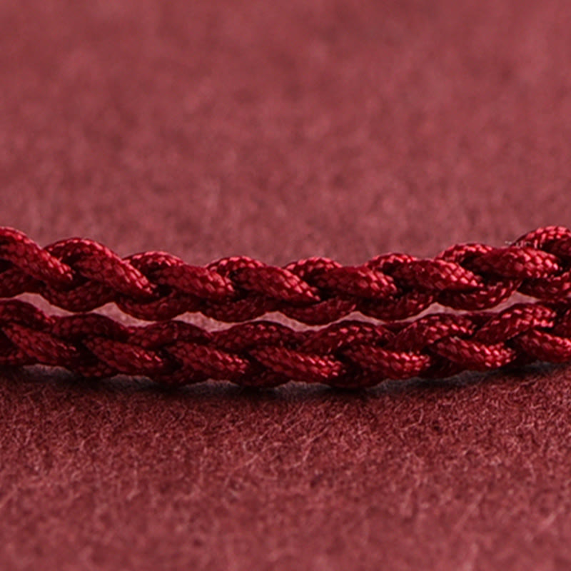 999 Gold Small Bucket Shape Design Handmade Luck Braided Rope Bracelet Anklet