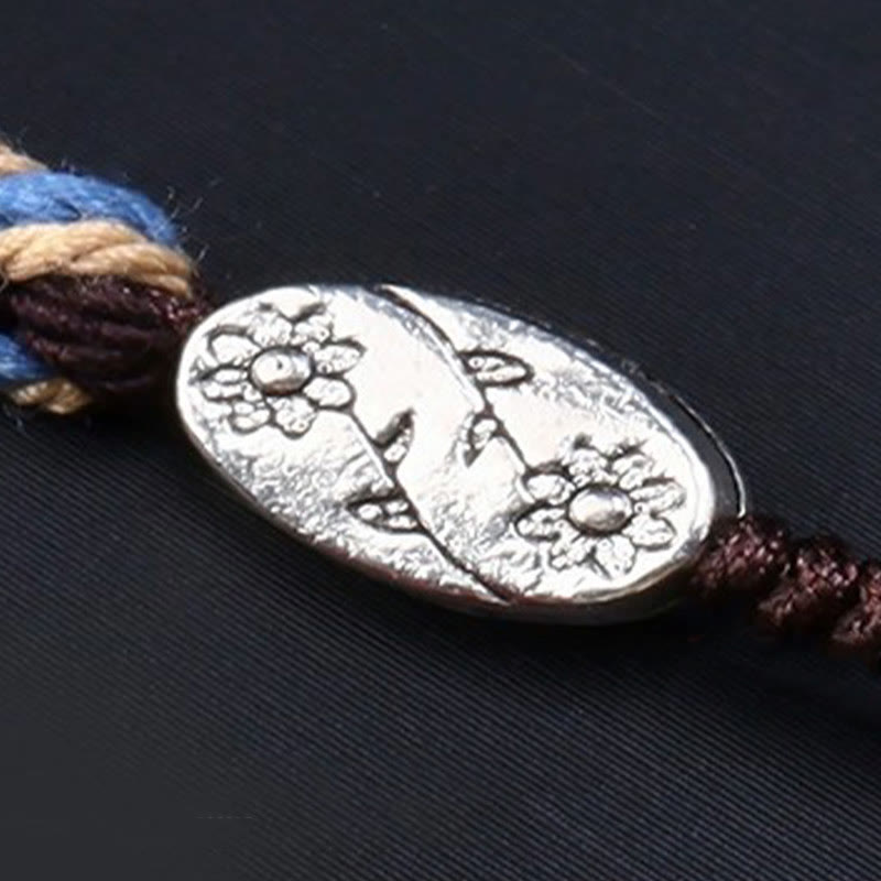 Tibetan Nine-eye Dzi Bead Protection Braided Rope Necklace Pendant