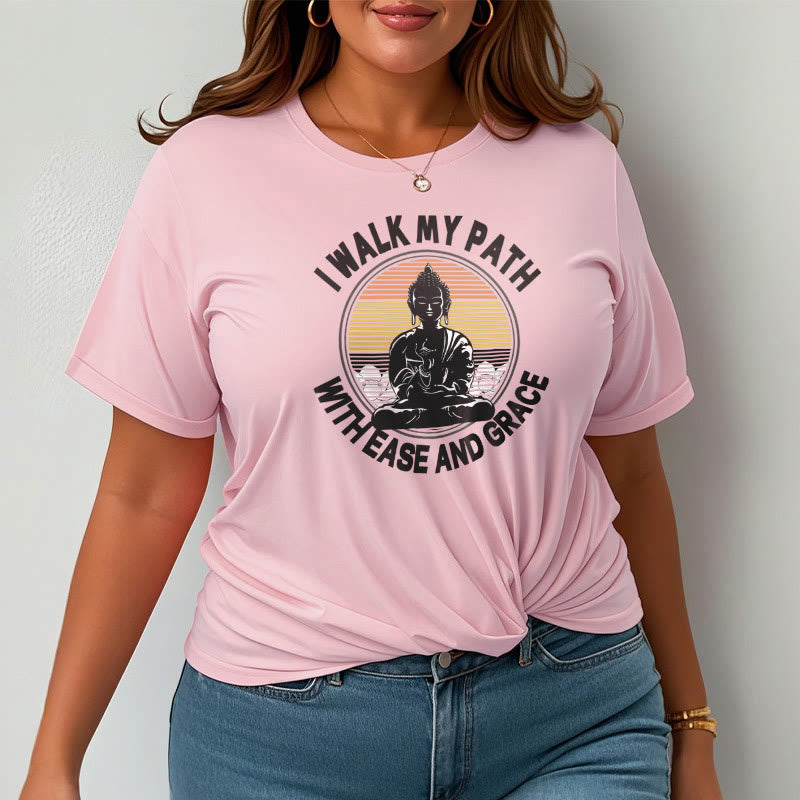 Pure Cotton Crew-Neck Mindful Mantra Graphic Tee