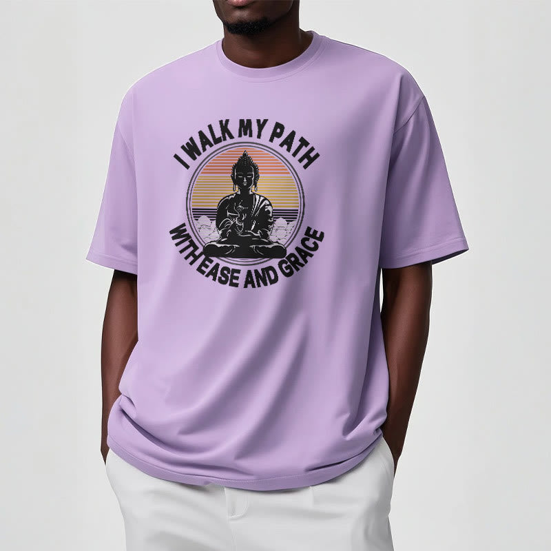 Pure Cotton Crew-Neck Mindful Mantra Graphic Tee