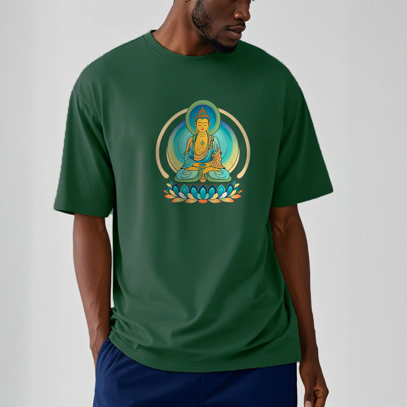 Pure Cotton Lotus Buddha Mindful Meditation Tee