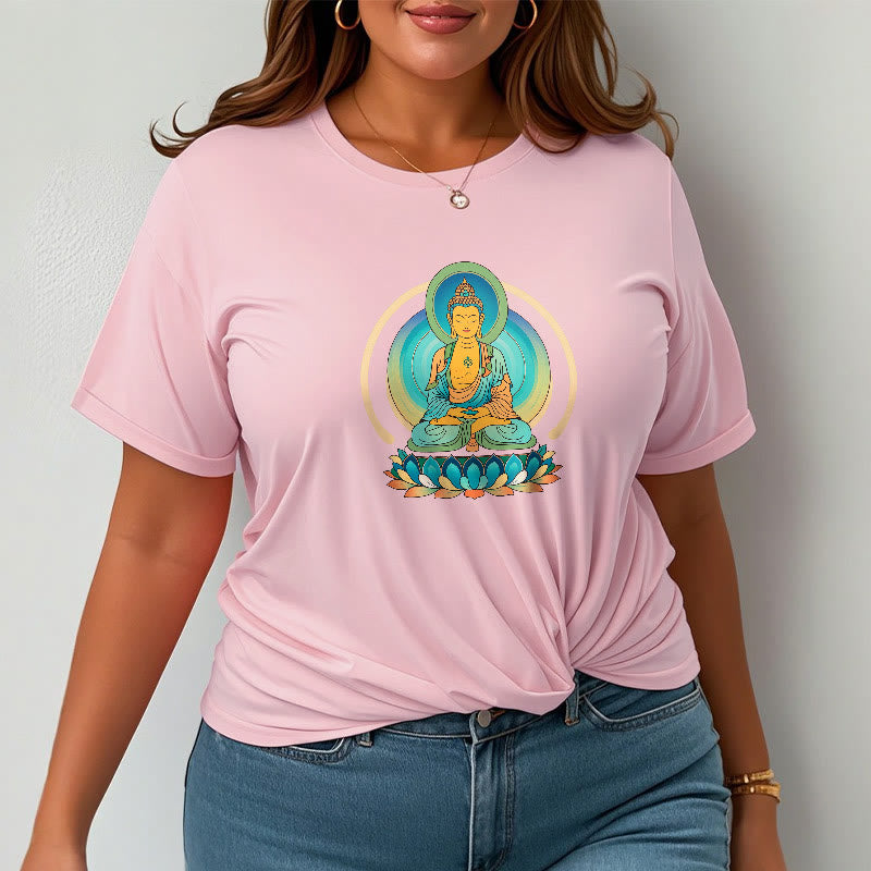 Pure Cotton Lotus Buddha Mindful Meditation Tee