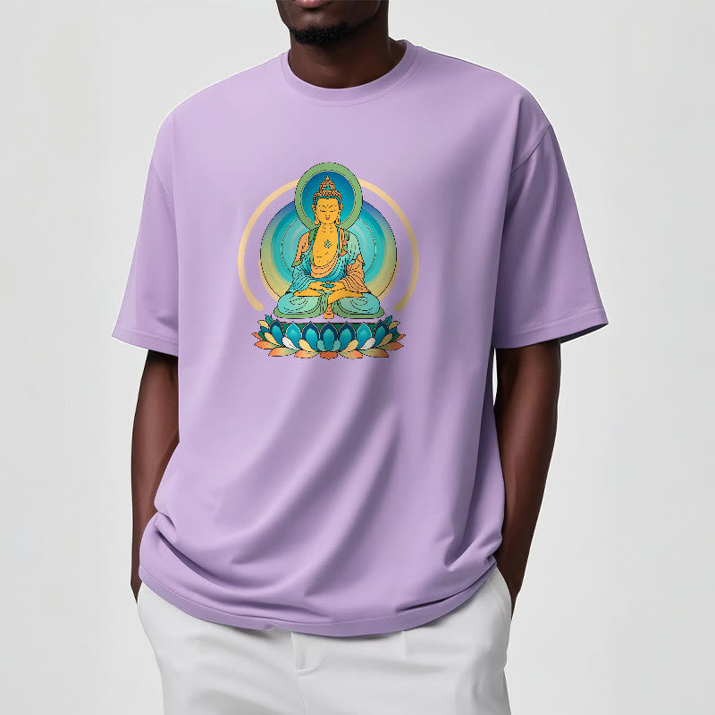 Pure Cotton Lotus Buddha Mindful Meditation Tee