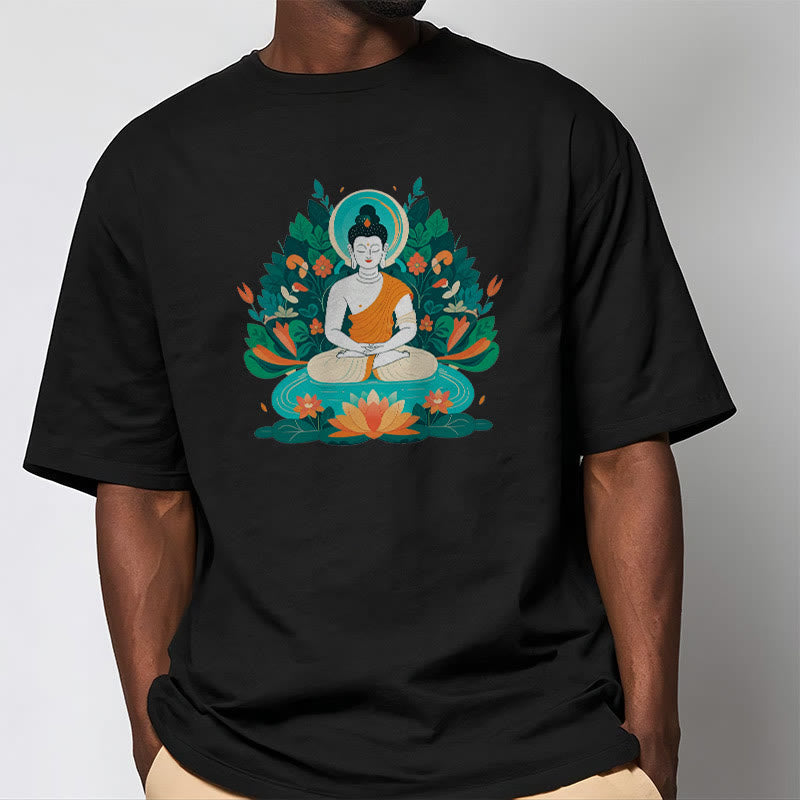 Flower Grass Lotus Bodhisattva Tee T-shirt