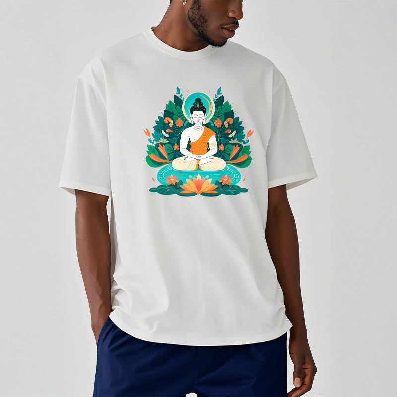 Flower Grass Lotus Bodhisattva Tee T-shirt