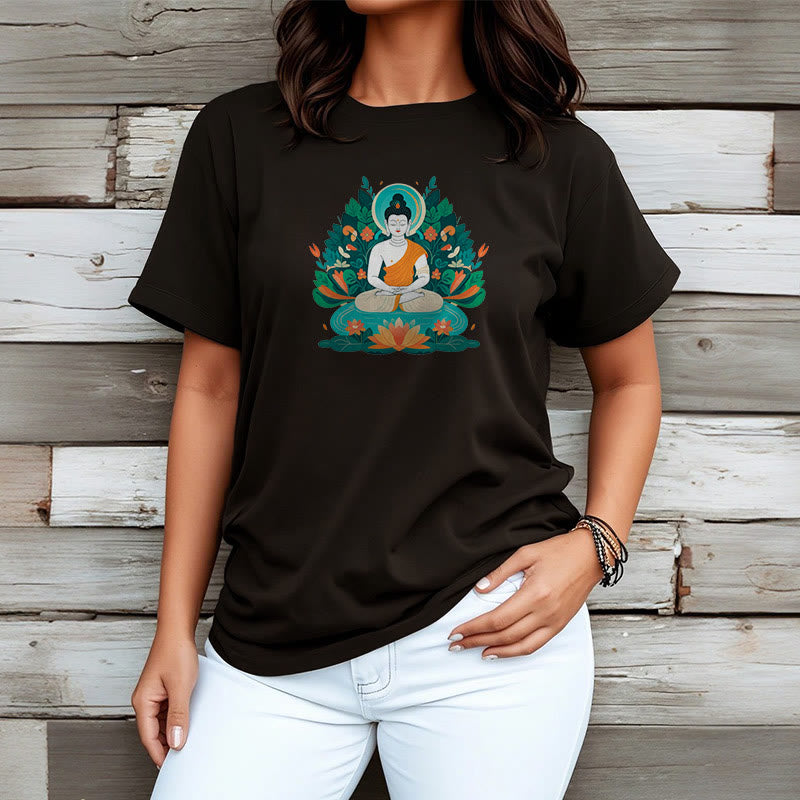 Flower Grass Lotus Bodhisattva Tee T-shirt