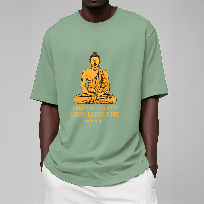 Breathable Cotton Crew Neck Mindful Grounding Graphic T-Shirt