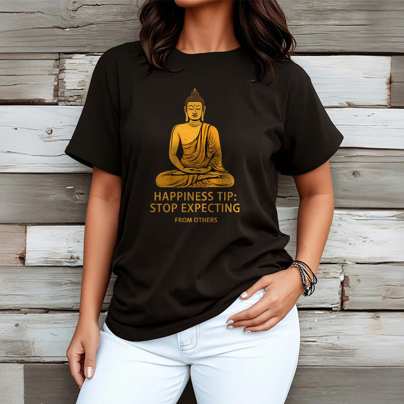 Breathable Cotton Crew Neck Mindful Grounding Graphic T-Shirt