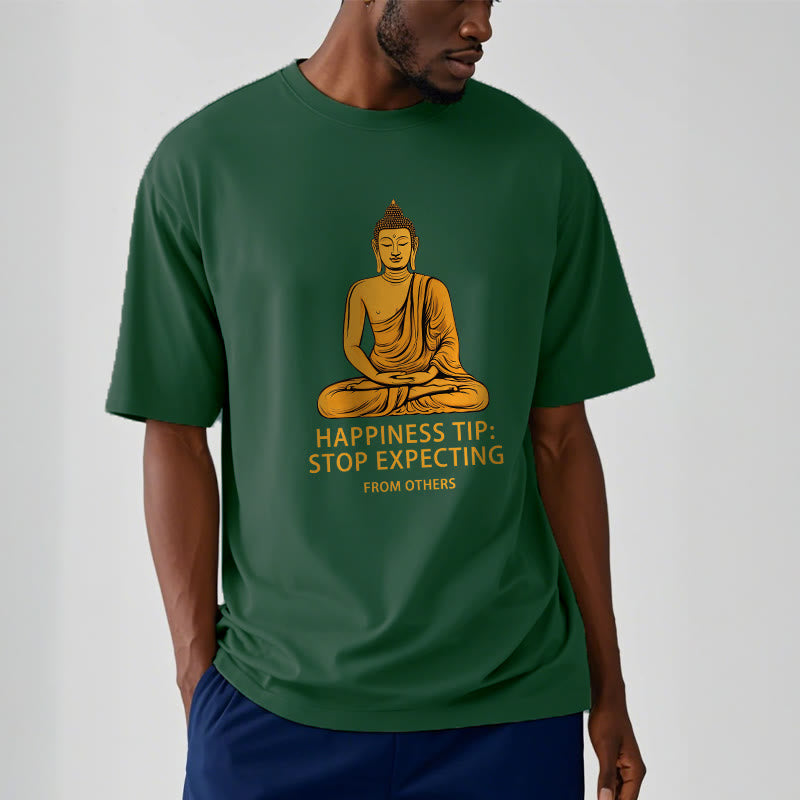 Breathable Cotton Crew Neck Mindful Grounding Graphic T-Shirt