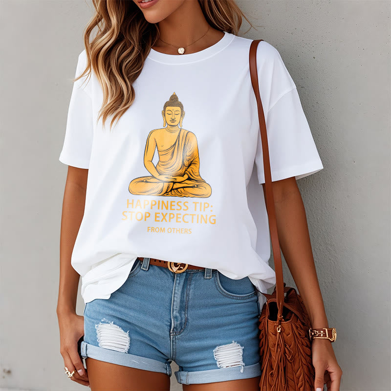 Breathable Cotton Crew Neck Mindful Grounding Graphic T-Shirt