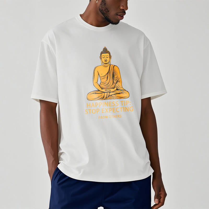 Breathable Cotton Crew Neck Mindful Grounding Graphic T-Shirt