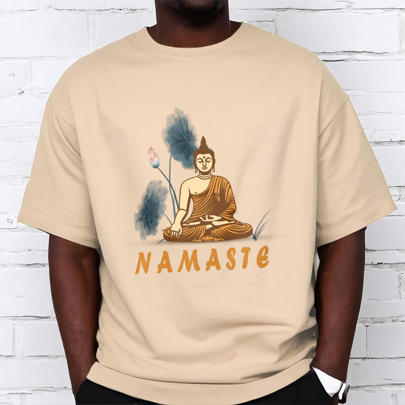 NAMASTE Buddha Lotus Leaf Tee T-shirt