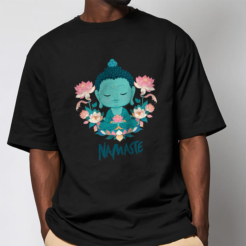 NAMASTE Buddha Lotus Meditation Tee T-shirt