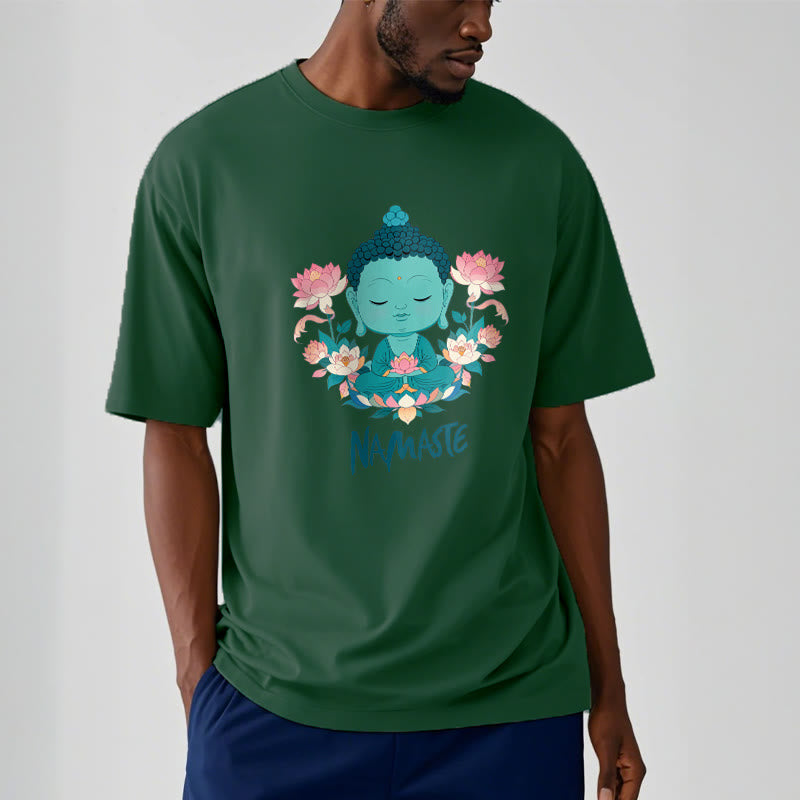 NAMASTE Buddha Lotus Meditation Tee T-shirt