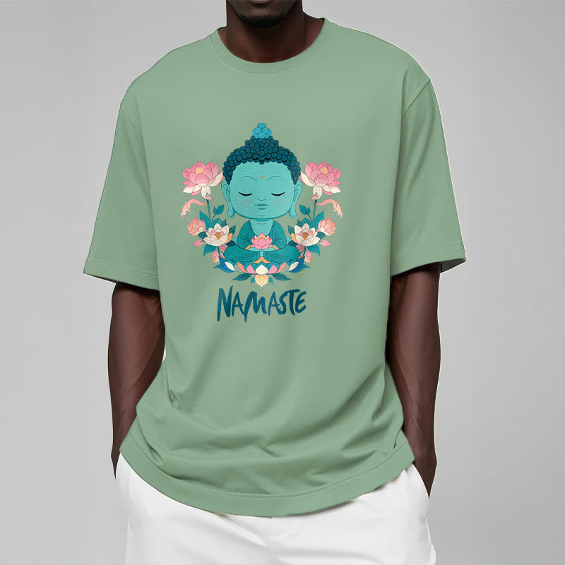 NAMASTE Buddha Lotus Meditation Tee T-shirt