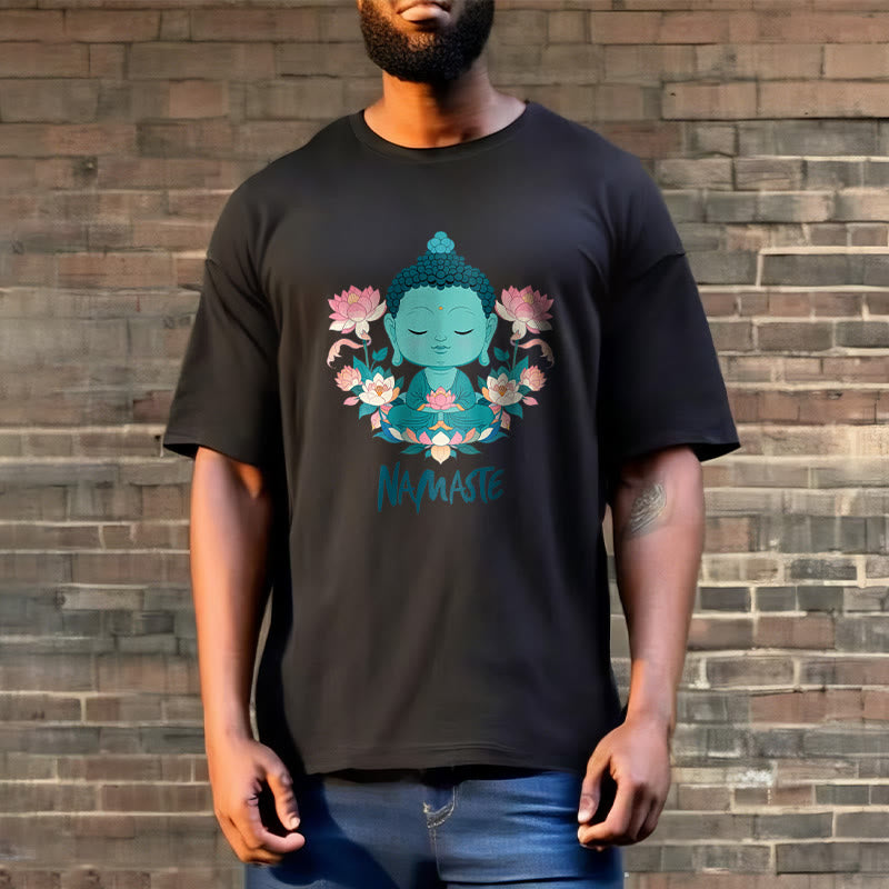 NAMASTE Buddha Lotus Meditation Tee T-shirt