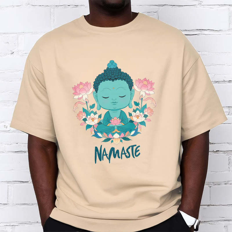 NAMASTE Buddha Lotus Meditation Tee T-shirt