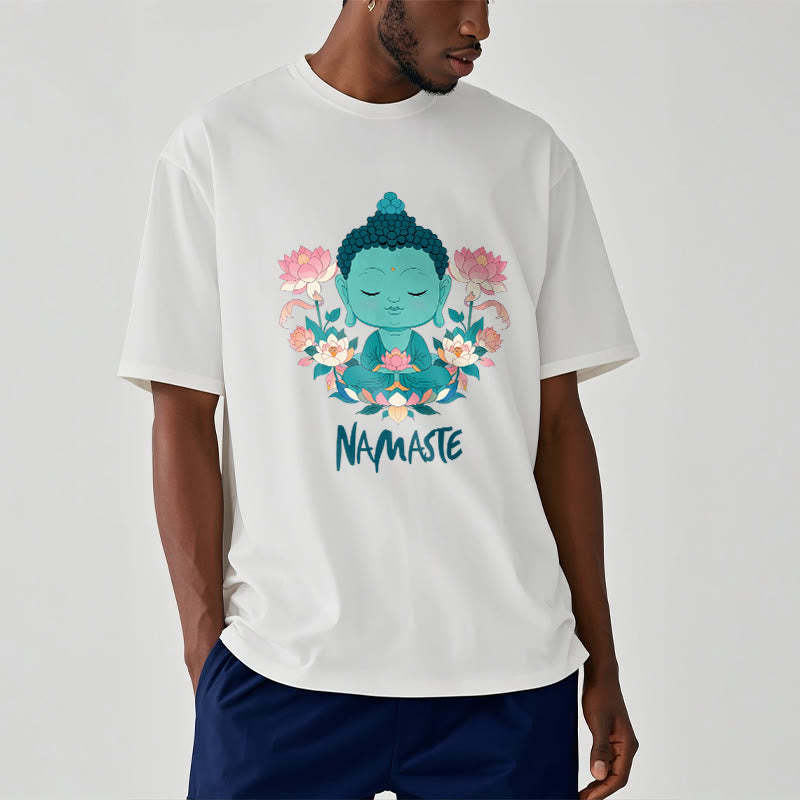 NAMASTE Buddha Lotus Meditation Tee T-shirt