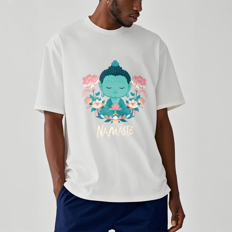NAMASTE Buddha Lotus Meditation Tee T-shirt
