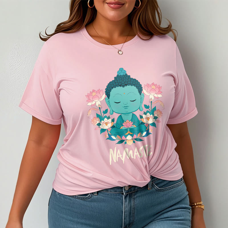 NAMASTE Buddha Lotus Meditation Tee T-shirt
